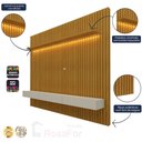 Ver imagem 3 de Home para TV Ripado com LED Nobre Clean 230 Naturale Off White - Gelius