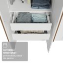 Ver imagem 7 de Guarda-Roupa Solteiro 4 Portas Batentes Branco/Branco/Rustic Saturno Madesa