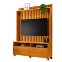 Ver imagem 4 de Estante Rack P/ Tv 50" Home Ripado Estilos 1,45cm C/ Rodizio:naturale/ Off