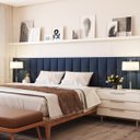Ver imagem 1 de Cabeceira estofada Adesiva King (10 placas 120x20cm) - Azul