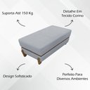 Ver imagem 2 de Puff Recamier Kodama para Cama King 200cm Pé Castanho Cinza Bouclé