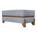 Ver imagem 1 de Puff Recamier Kodama para Cama King 200cm Pé Castanho Cinza Bouclé