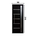Ver imagem 4 de Porta de Alumínio Lambril Solara Preta com Visor e Puxador 90 X 210 Abertura Esquerda