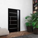 Ver imagem 2 de Porta de Alumínio Lambril Solara Preta com Visor e Puxador 90 X 210 Abertura Esquerda