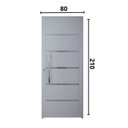 Ver imagem 4 de Porta de Alumínio Lambril Solara com Puxador 70 X 210 Abertura Esquerda