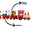 Ver imagem 2 de Trenzinho de Madeira Decorativo Natal Candy 40cm com Boneco de Neve e Presentes