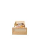 Ver mais imagens de Cama Infantil Solteiro Montessoriano Lift com Rattan 2 Grades Casatema MadeiraOriginals Bege/Branco/Marrom