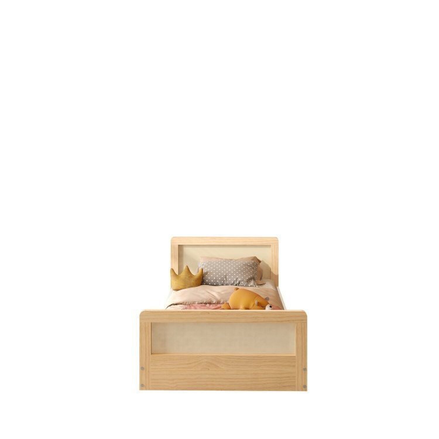 Cama Infantil Solteiro Montessoriano Lift em Madeira Maciça com Rattan 2 Grades Casatema - 16