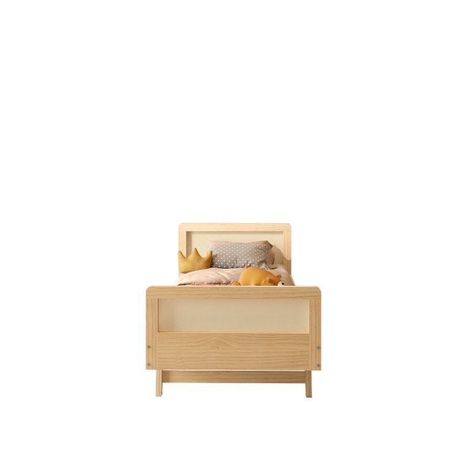 Cama Infantil Solteiro Montessoriano Lift em Madeira Maciça com Rattan 2 Grades Casatema - 17