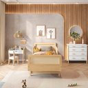 Ver imagem 4 de Cama Infantil Solteiro Montessoriano Lift com Rattan 2 Grades Casatema MadeiraOriginals