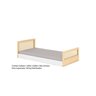 Cama Infantil Solteiro Montessoriano Lift em Madeira Maciça com Rattan 2 Grades Casatema - 12