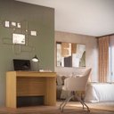 Ver imagem 5 de Escrivaninha Mesa com Gaveta MDF Altezza Belmax:Freijó