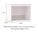 Ver imagem 2 de Escrivaninha Mesa com Gaveta MDF Altezza Belmax:Freijó
