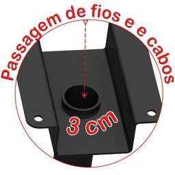 Suporte Teto Tv 10"-65" Vesa 600x400 Giro 360° Novo - Preto - 2