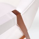 Ver imagem 5 de Conjunto 8 Cadeiras Madeira de Eucalipto Estofada Courino Hibisco Branco