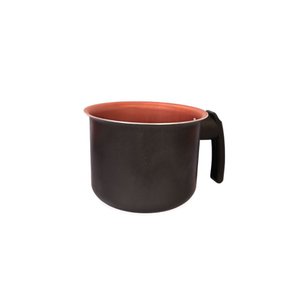 Leiteira Premium 14 Cm – Alumínio Antiaderente Preto e Cobre