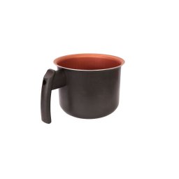 Leiteira Premium 14 Cm – Alumínio Antiaderente Preto e Cobre - 3