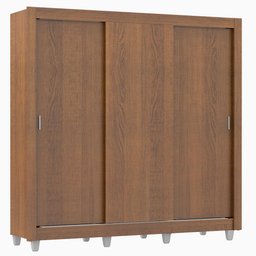 Guarda-Roupa Casal Madesa Mônaco 3 Portas de Correr com Pés Rustic Cor:Rustic - 2