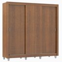 Ver imagem 2 de Guarda-Roupa Casal Madesa Mônaco 3 Portas de Correr com Pés Rustic Cor:Rustic