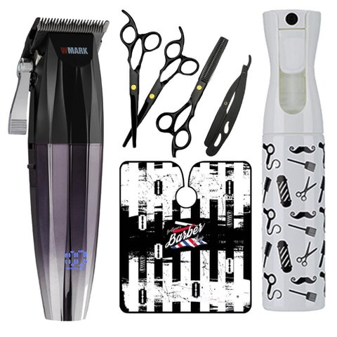 Kit Maquina de Corte Wmark Ng 222 Prata com Capa e Acessorio