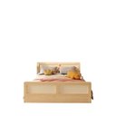 Ver imagem 4 de Cama Montessoriano Casal Lift em Madeira Maciça com Rattan 1 Grade Casatema MadeiraOriginals Bege/Branco/Marrom
