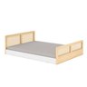 Cama Montessoriano Casal Lift em Madeira Maciça com Rattan 1 Grade Casatema - 9