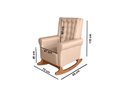 Ver imagem 3 de Poltrona Amamentação Aquila Luxo Balanço com Puff Suede bege com Capitonê Ideal Móveis