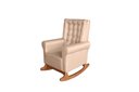 Ver imagem 4 de Poltrona Amamentação Aquila Luxo Balanço com Puff Suede bege com Capitonê Ideal Móveis