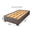 Ver imagem 2 de Cama Solteiro Estofada sem Cabeceira Uvaia CabeCasa MadeiraOriginals