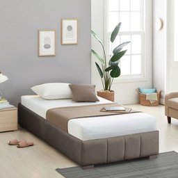 Cama Solteiro Estofada sem Cabeceira Uvaia Cabecasa Madeiramadeira - 1