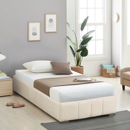 Cama Solteiro Estofada sem Cabeceira Uvaia Cabecasa Madeiramadeira - 1