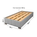 Ver imagem 2 de Cama Solteiro Estofada sem Cabeceira Uvaia CabeCasa MadeiraOriginals