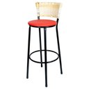 Ver imagem 1 de Banqueta Alta Ratan Hawai Preta Palha  