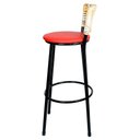 Ver imagem 2 de Banqueta Alta Ratan Hawai Preta Palha  