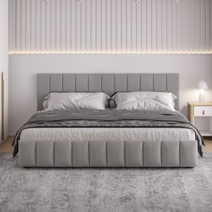 Cama King Estofada sem Cabeceira Uvaia Cabecasa Madeiramadeira