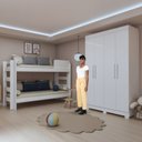 Ver imagem 5 de Quarto Infantil Completo com Guarda-roupa e Beliche Théo