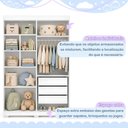 Ver imagem 5 de Quarto Infantil Completo com Guarda-Roupa e Beliche Théo Branco