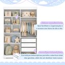 Ver imagem 7 de Quarto Infantil Completo com Guarda-Roupa e Beliche Théo Branco