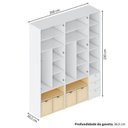 Ver imagem 3 de Quarto Completo Montessoriano, Cama Casal Evolutiva e Guarda-Roupa Modulado com LED Wave Casatema MadeiraOriginals Branco/Marrom