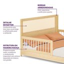 Ver imagem 7 de Quarto Completo Montessoriano, Cama Casal Evolutiva e Guarda-Roupa Modulado com LED Wave Casatema MadeiraOriginals Branco/Marrom