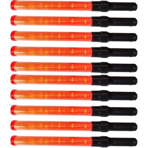 Bastao Sinalizador Kit 10 Uni Balizador Grande Flanelinha Estacionamento Transito Baliza Manobra LEV