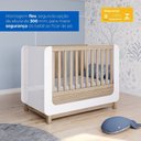 Ver mais imagens de Conjunto Quarto de Bebê Berço 2 em 1, Guarda-Roupa e Cômoda Sophia Espresso Móveis Branco/Jequitiba