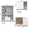 Conjunto Quarto de Bebê Berço 2 em 1, Guarda-roupa e Cômoda Sophia Espresso Móveis - 3