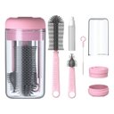 Ver imagem 5 de Kit Escova de Limpeza 4 em 1 Copo Mamadeira Garrafa Bebe Criança Higiene Limpeza Passeio Bolsa Mala 