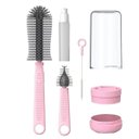 Ver imagem 2 de Kit Escova de Limpeza 4 em 1 Copo Mamadeira Garrafa Bebe Criança Higiene Limpeza Passeio Bolsa Mala 