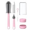 Kit Escova de Limpeza 4 em 1 Copo Mamadeira Garrafa Bebe Criança Higiene Limpeza Passeio Bolsa Mala  - 2