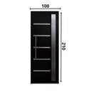 Ver imagem 4 de Porta de Alumínio Lambril Solara Preta com Visor e Puxador 100 x 210 Hale Esquadrias
