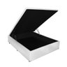Cama Box Bau Solteirão 1,10 X 1,88 X 0,40 Inteiriço Premium Corino Branco - 1