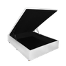 Cama Box Bau Solteirão 1,10 X 1,88 X 0,40 Inteiriço Premium Corino Branco - 2