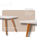 Ver imagem 5 de Conjunto Sala de Jantar Mesa Malta 120cm Tampo Laqueado com Vidro e 4 Cadeiras Star